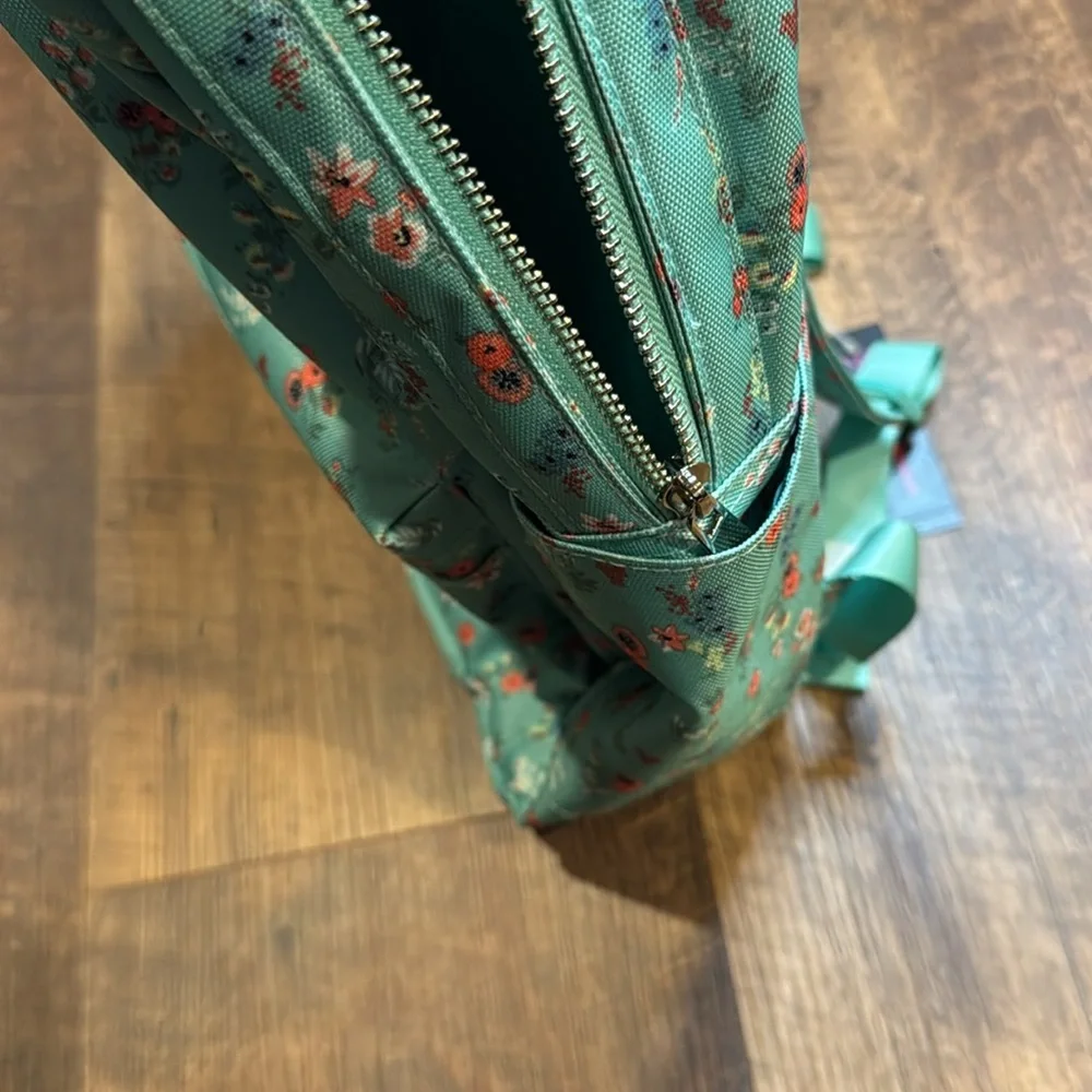 Green and Pink Floral Backpack No Boundaries‎ 16” NWT